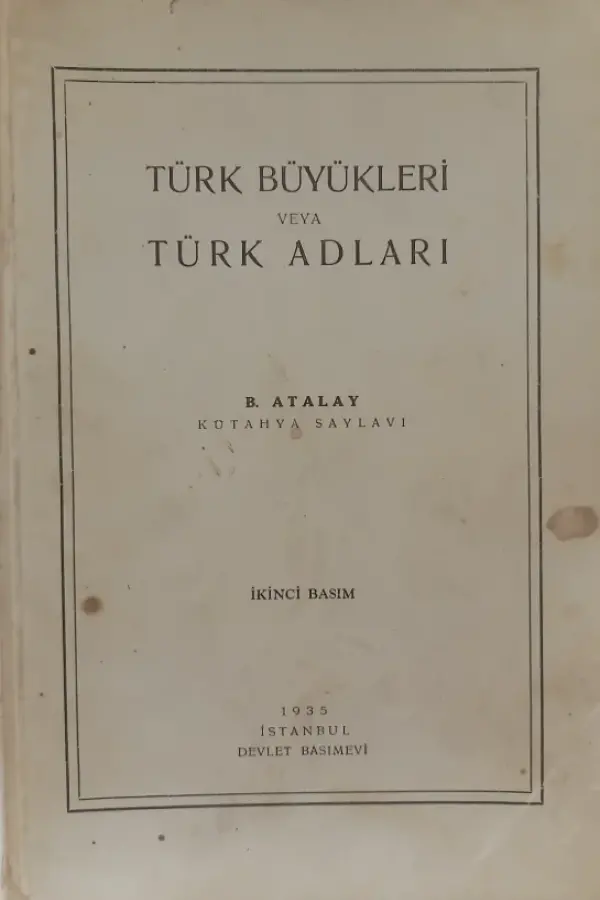 Türk Büyükleri veya Türk Adları