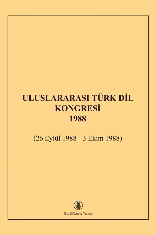 Uluslararası Türk Dil Kongresi 1988